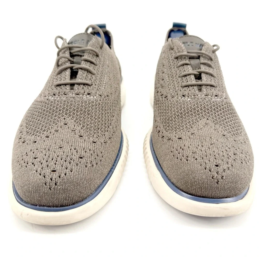 Cole Haan ZERØGRAND Wingtip Oxford Mens 9 Olive Green Stitchlite Knit Comfort